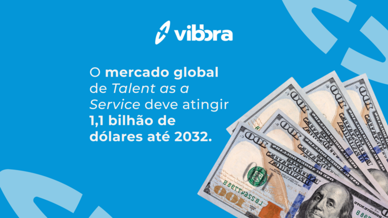 Foto ilustrativa repleta de dólares indicando que o mercado global de talent as a service deve atingir um bilhão e meio de dólares até dois mil e trinta e dois.